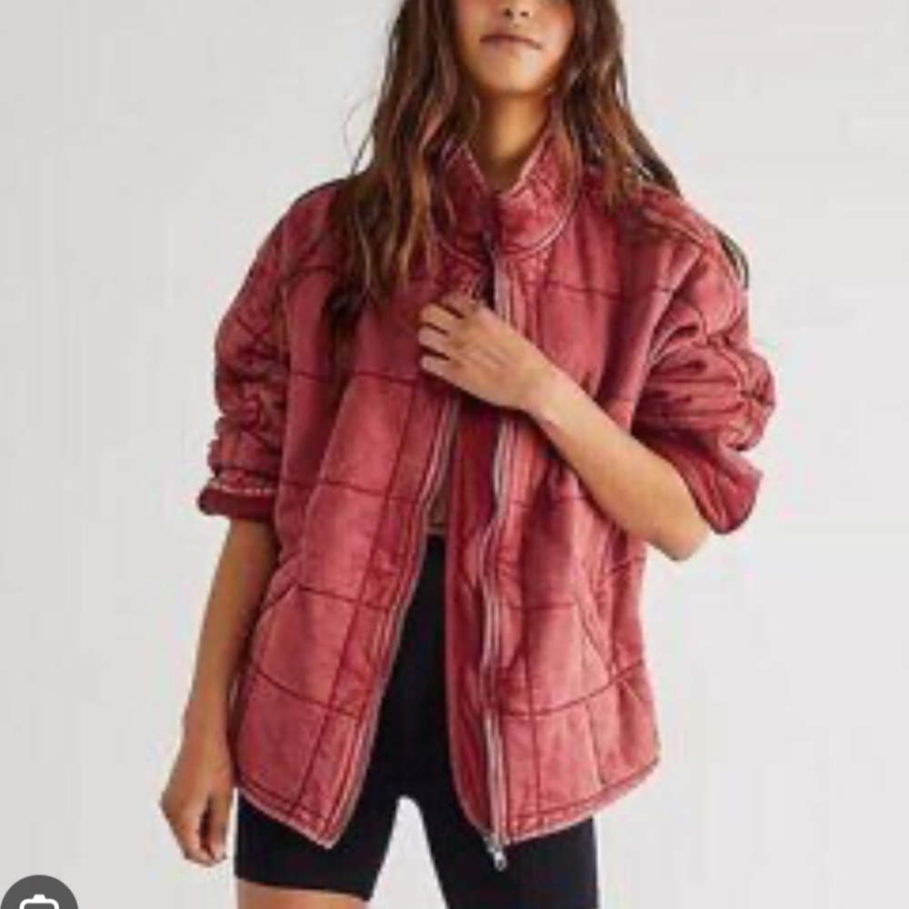 Free People Quilted Dolman Jacket